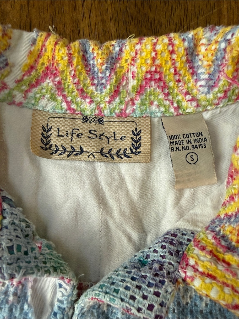 Life Style Multi-Colored Patterned Jacket Size S - Picture 2 of 3